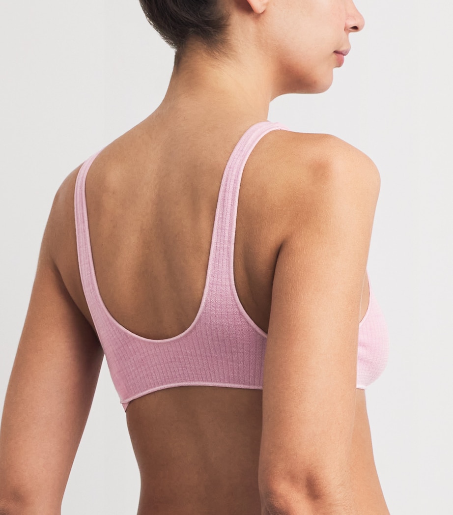 Skims Womens Wool Rib Bralette Halite Image 3