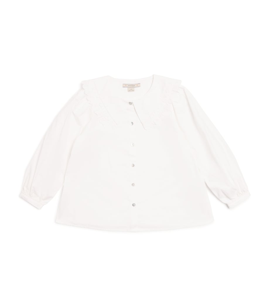 Organic Cotton Coeur Blouse (5-10 Years) S00029 OPTIC WHITE Image 1