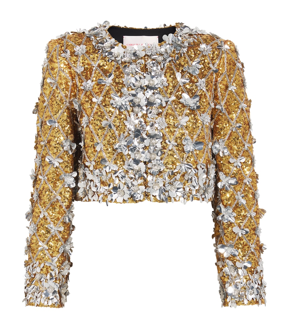 Embroidered Cropped Jacket 903 GOLD MULTI Image 1