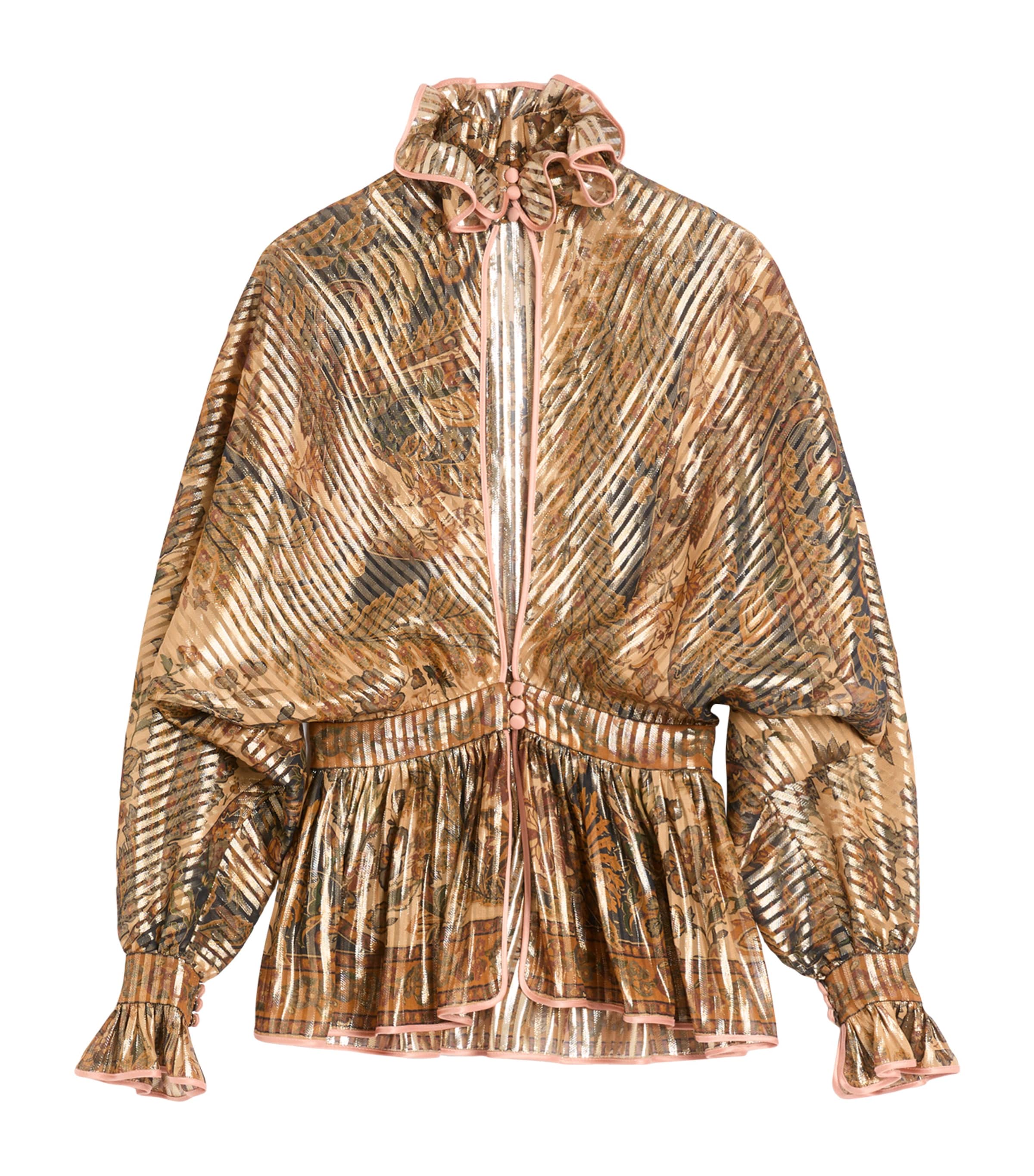 Shop Valentino Silk-blend Cut-out Bouse
