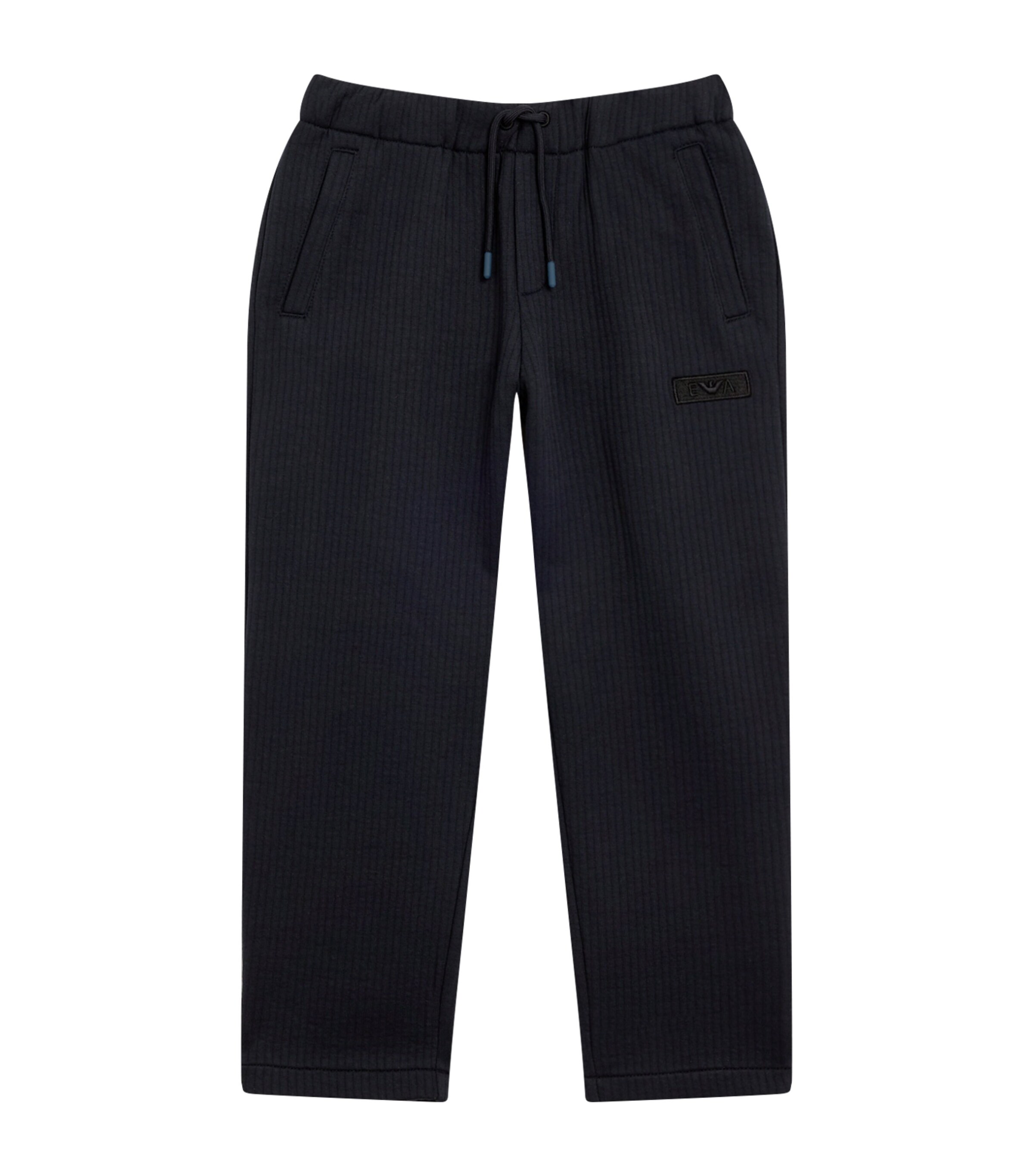 Emporio Armani Kids Cotton-Blend Jersey Pinstripe Sweatpants (4-16 Years) | Boys Clothing | Trousers | Designers | Emporio Armani