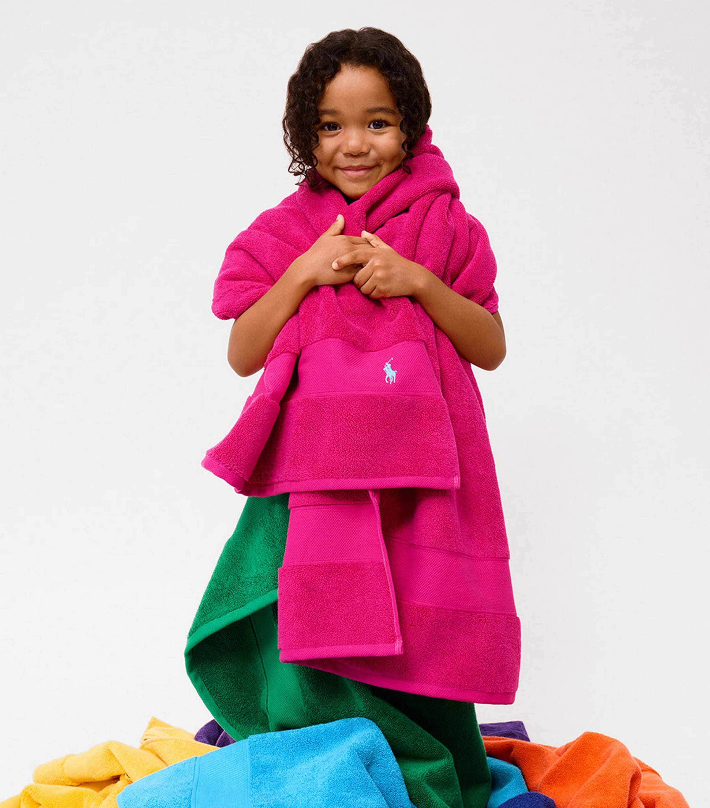 Polo Player Bath Towel (70cm x 140cm) SKY PINK Image 3