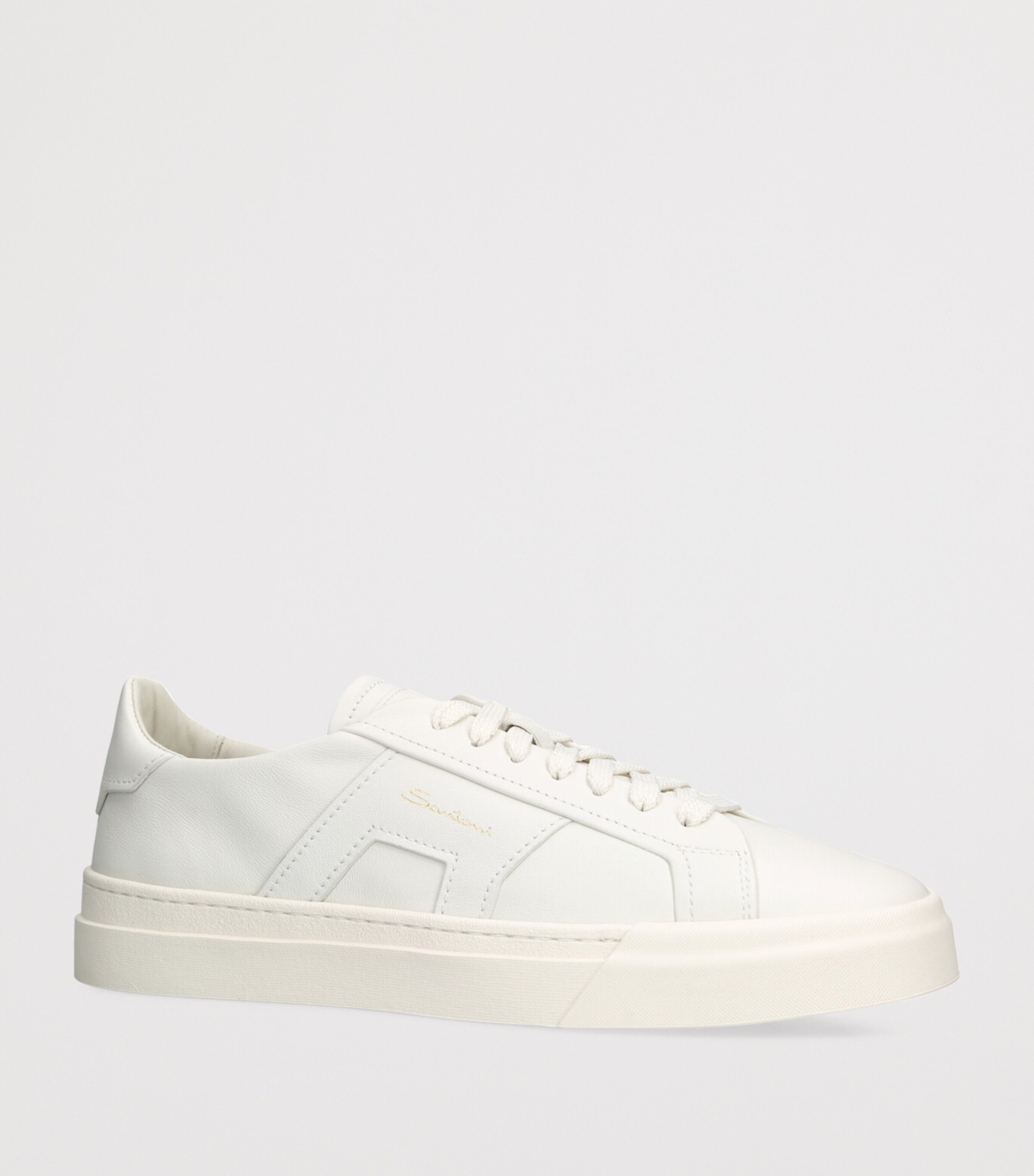 Santoni Leather DBS Sneakers White Image 3