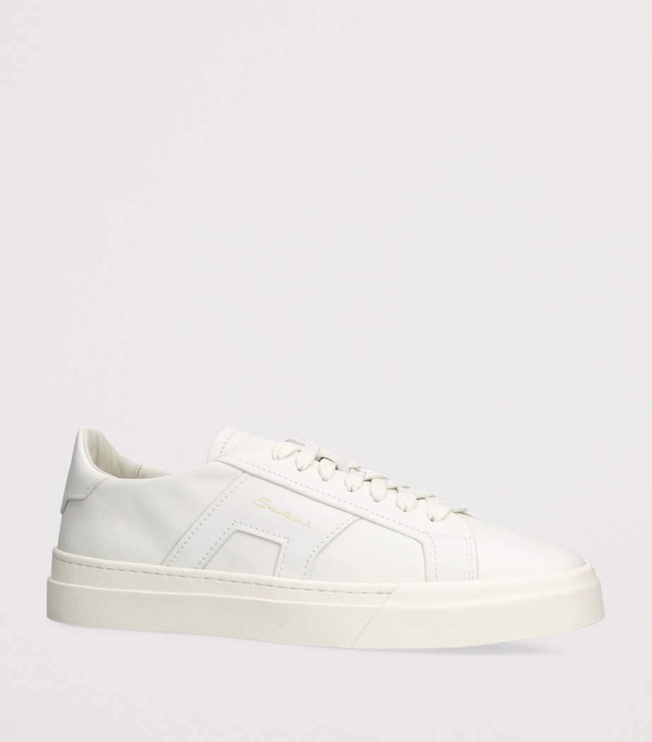 Santoni Leather DBS Sneakers White Image 3