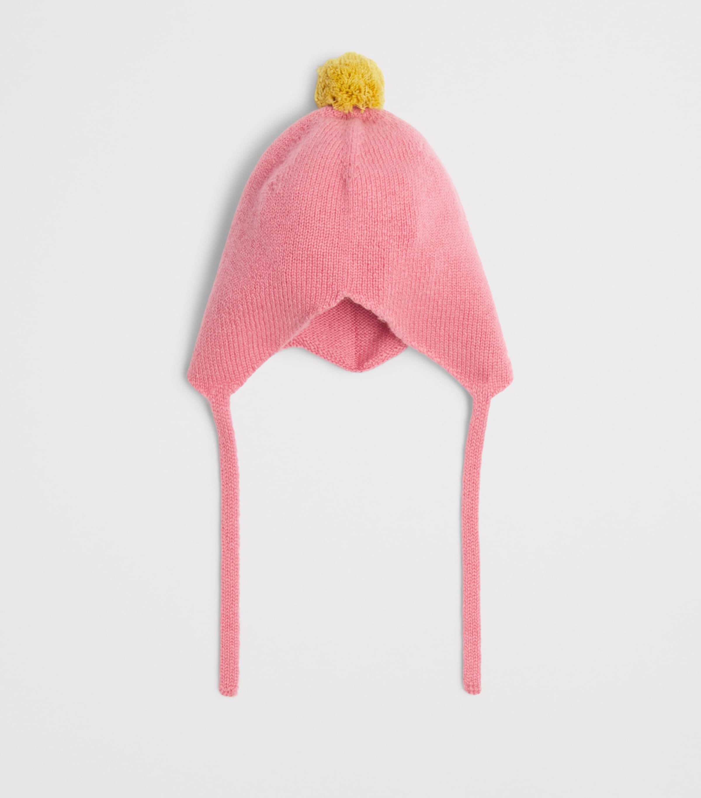 Rosie Sugden Cashmere Pom-Pom Bonnet (0-24 Months) Venetian Rse/gld Dst Image 2