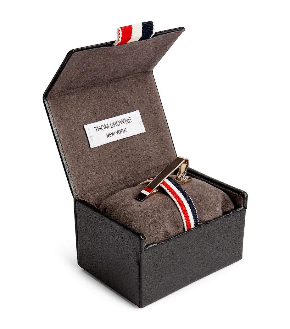 Thom Browne Sterling Silver Long Tricolour Tie Clip Rwbwht Image 2