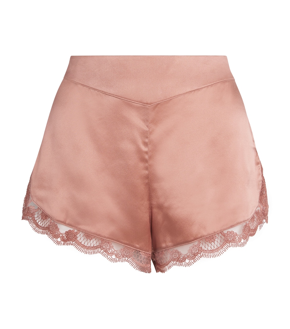 Silk-Blend Love Me Pyjama Shorts 469 SMOKEY PINK Image 1