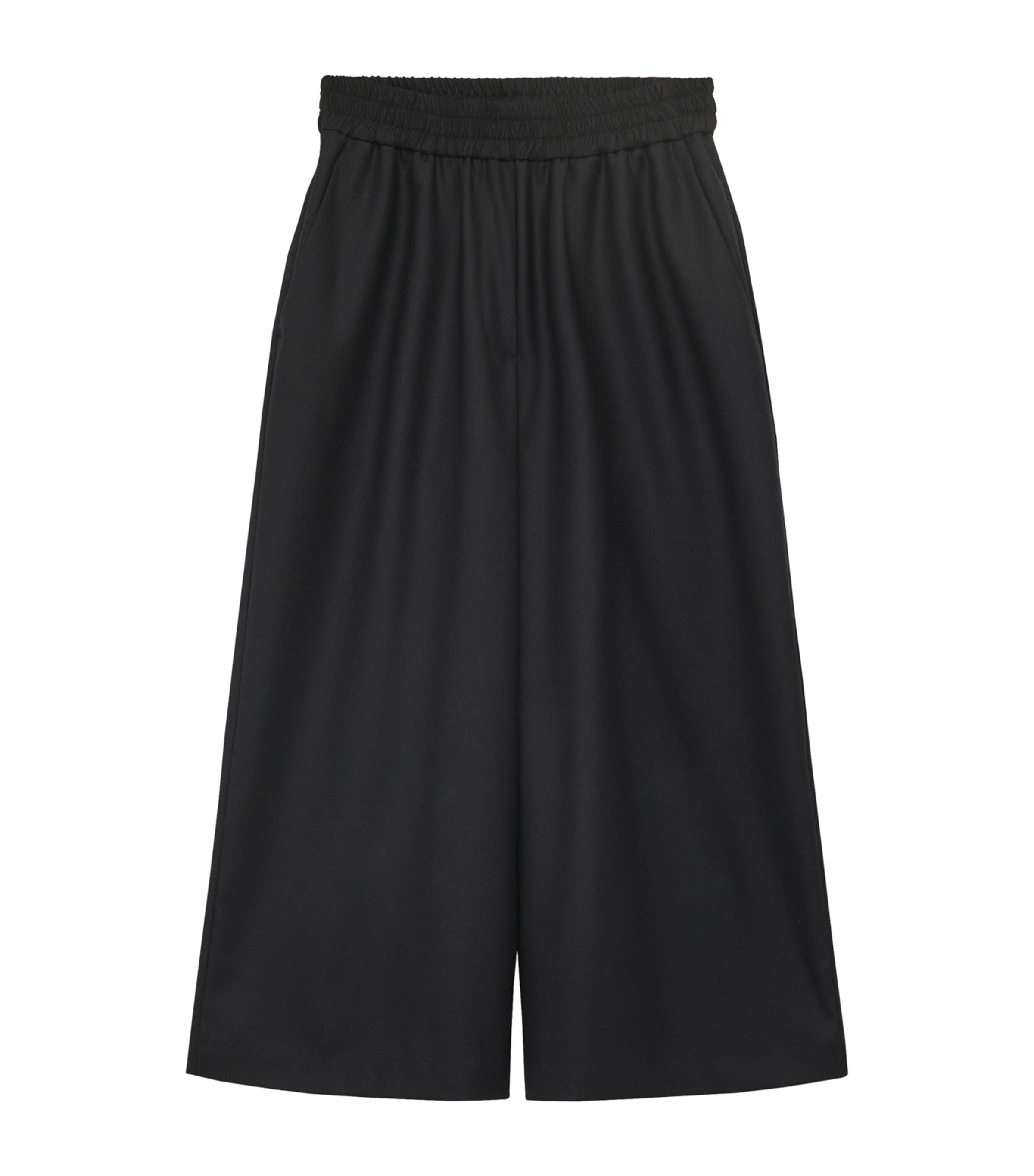 Loewe Cropped Trousers In Viscose And Linen In Black