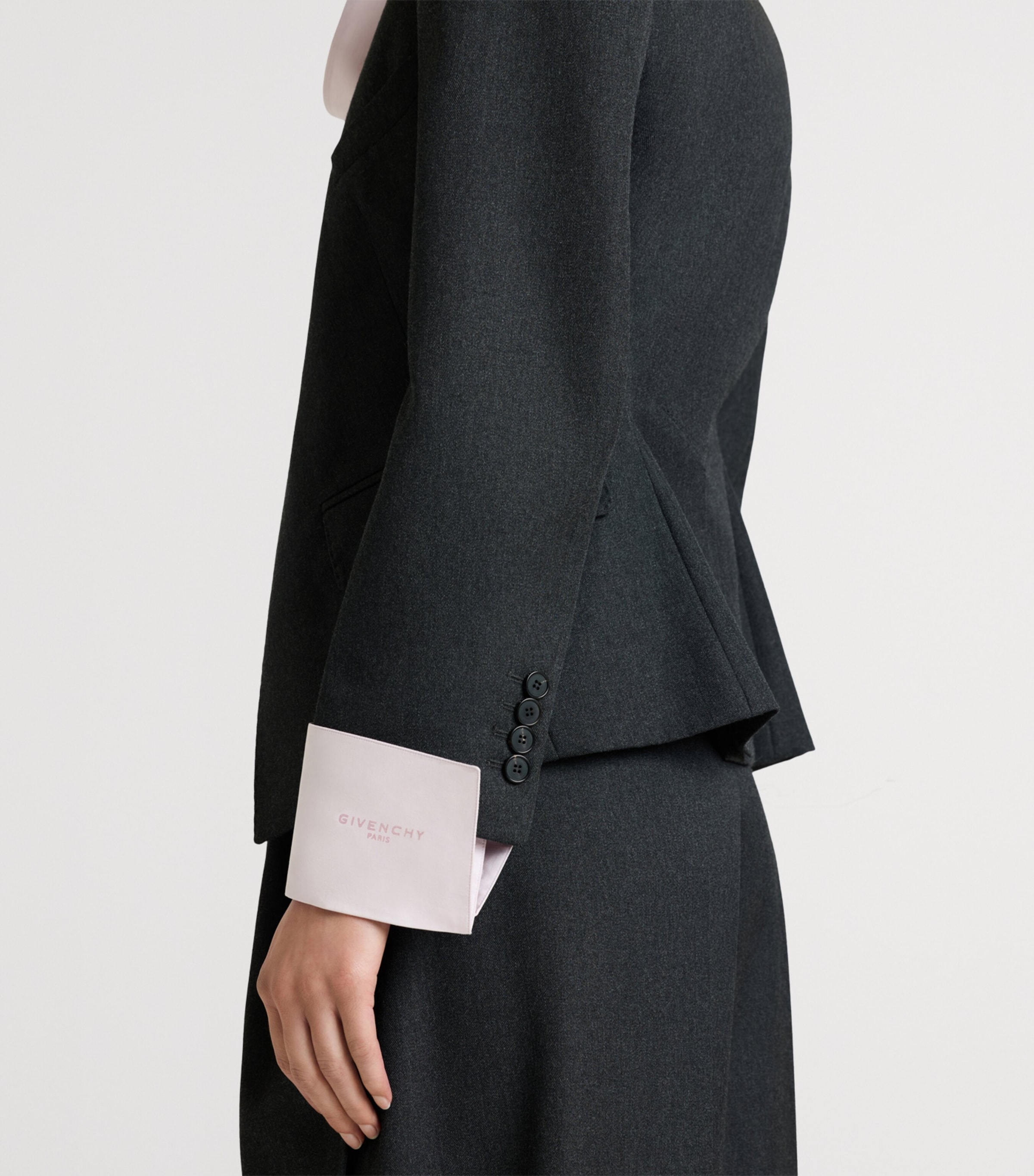 Givenchy Womens Wool Reverse Lapel Blazer Image 8