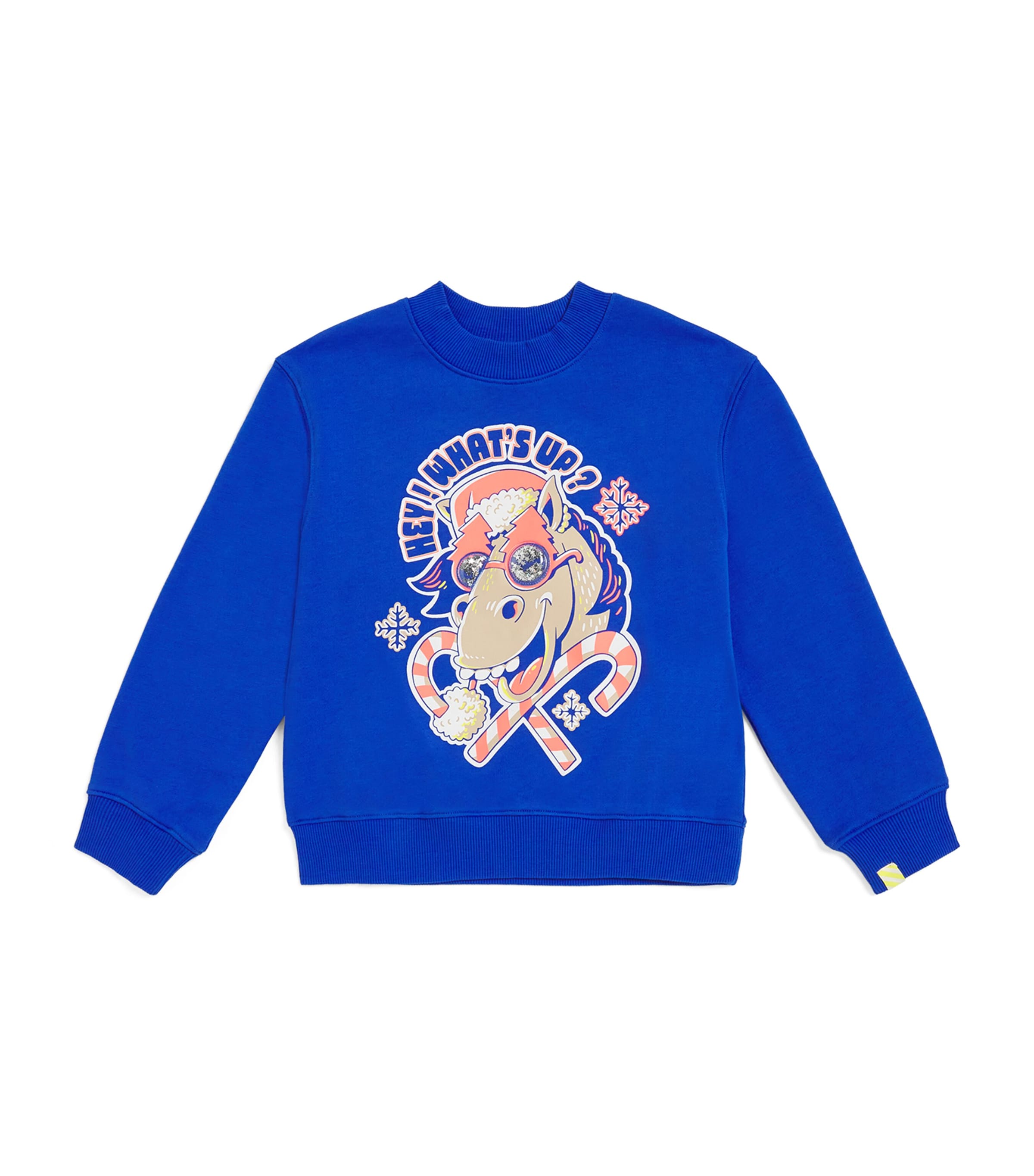 Billieblush Cotton Horse Sweatshirt (8-12 Years) Blue Image 1