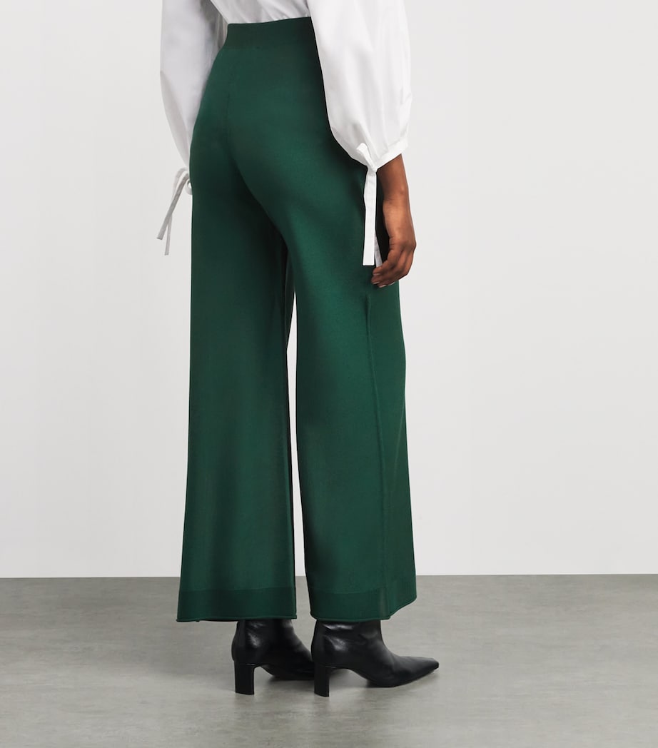 Knitted Wide-Leg Trousers EMERALD Image 4