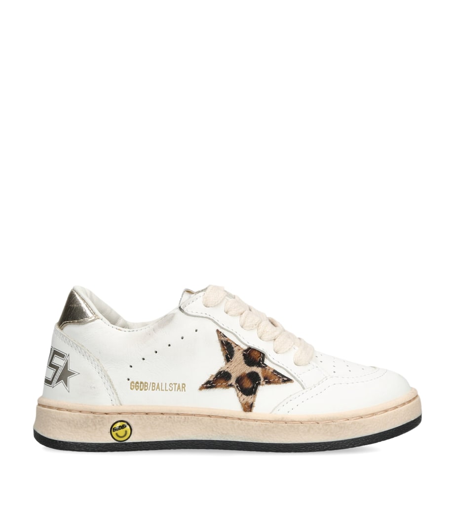 Golden Goose Leather Ball Star Leopard Sneakers White/comb Image 1