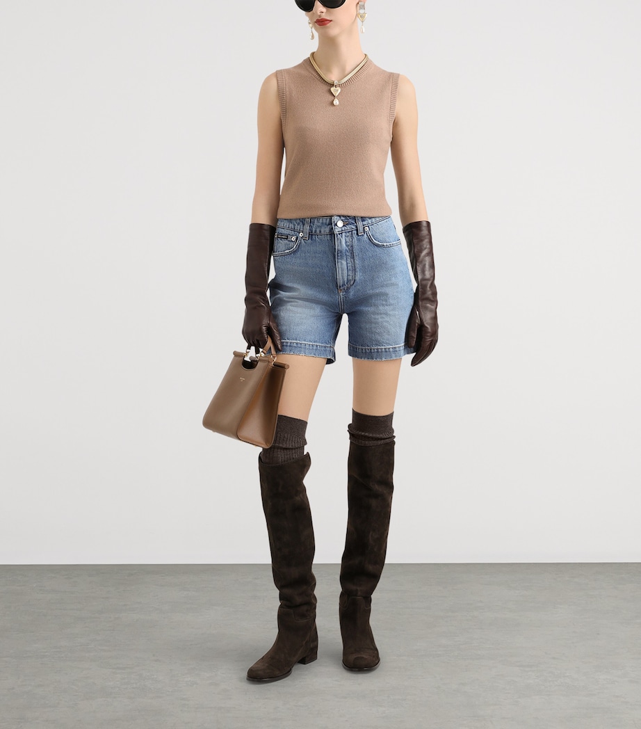 Cashmere Sweater Vest M2186-LIGHT BROWN Image 2