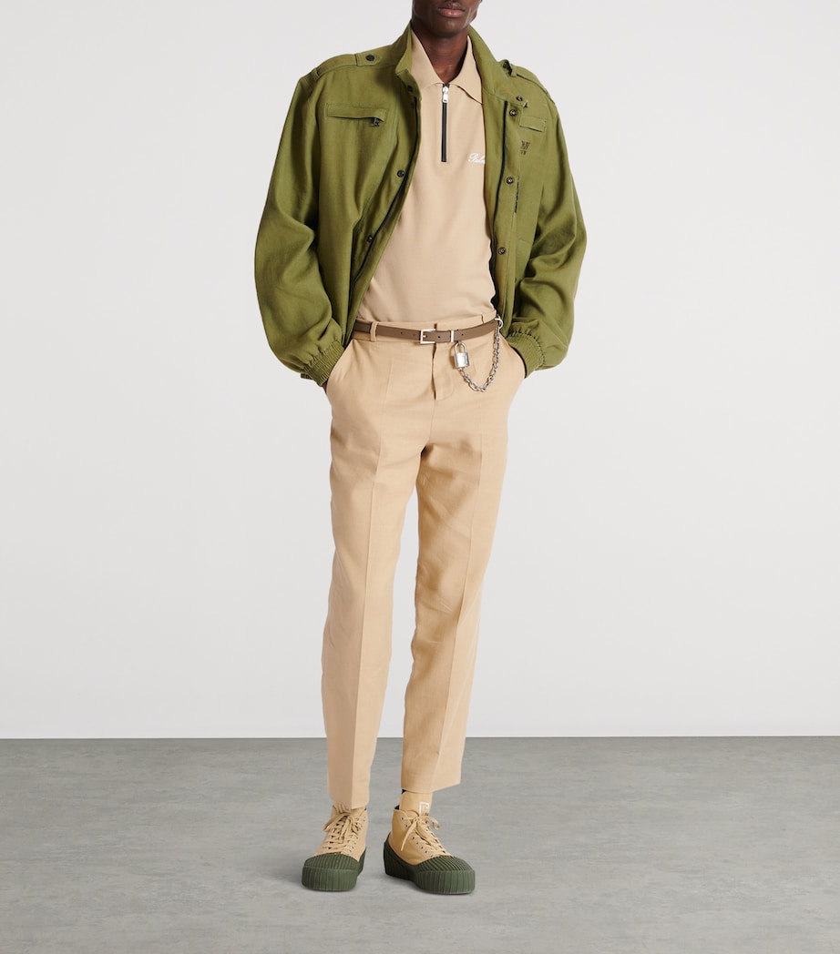 Embroidered Logo Polo Shirt WHL CAMEL/BLANC Image 4