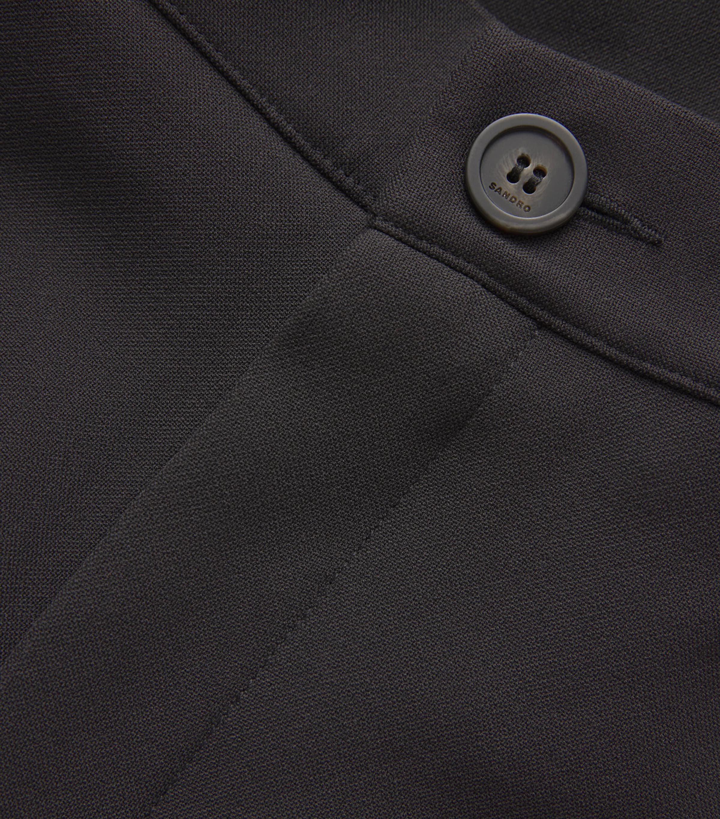 Jersey Straight Tailored Trousers DARK GREY Image 5