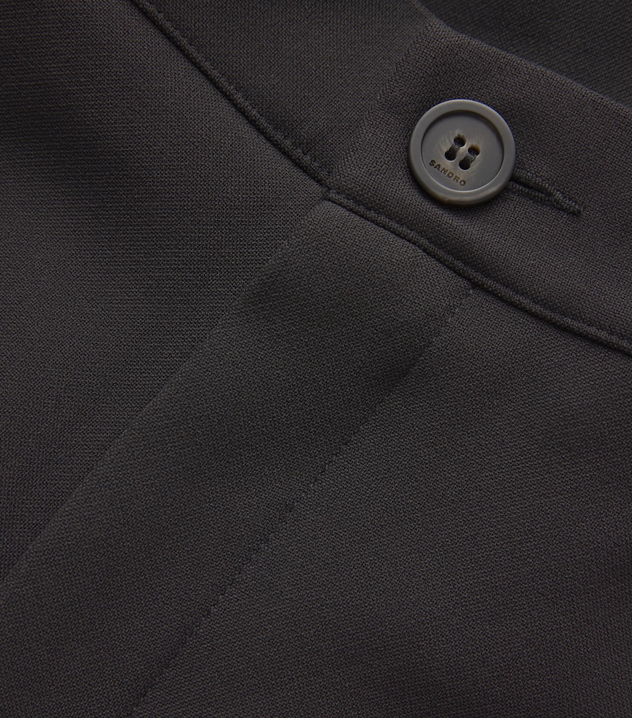 Jersey Straight Tailored Trousers DARK GREY Image 5