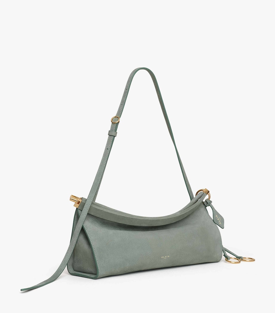 Medium Leather Le Click East West Shoulder Bag SAUGE Image 3