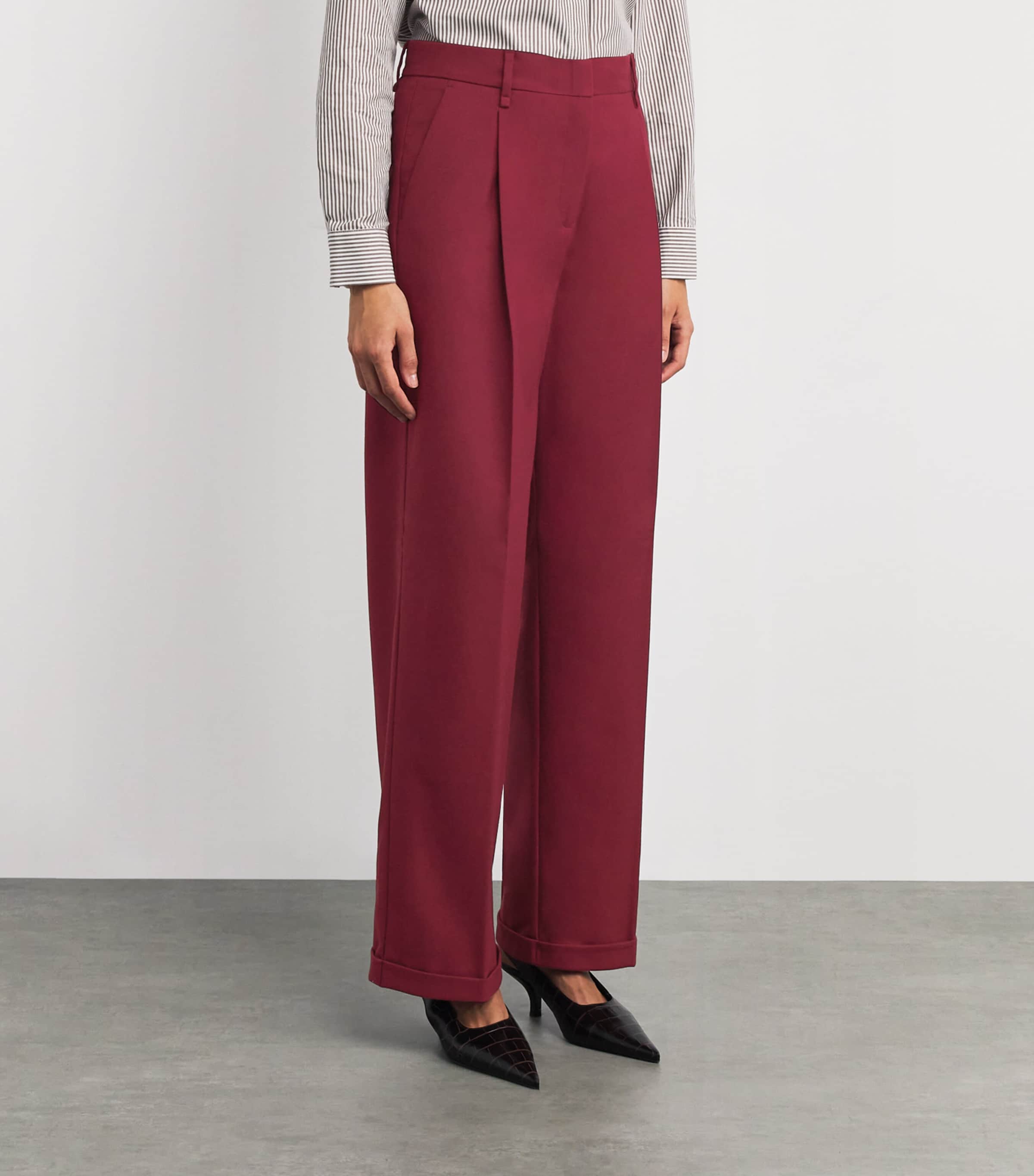 Wide-Leg Trousers BORDEAUX Image 3