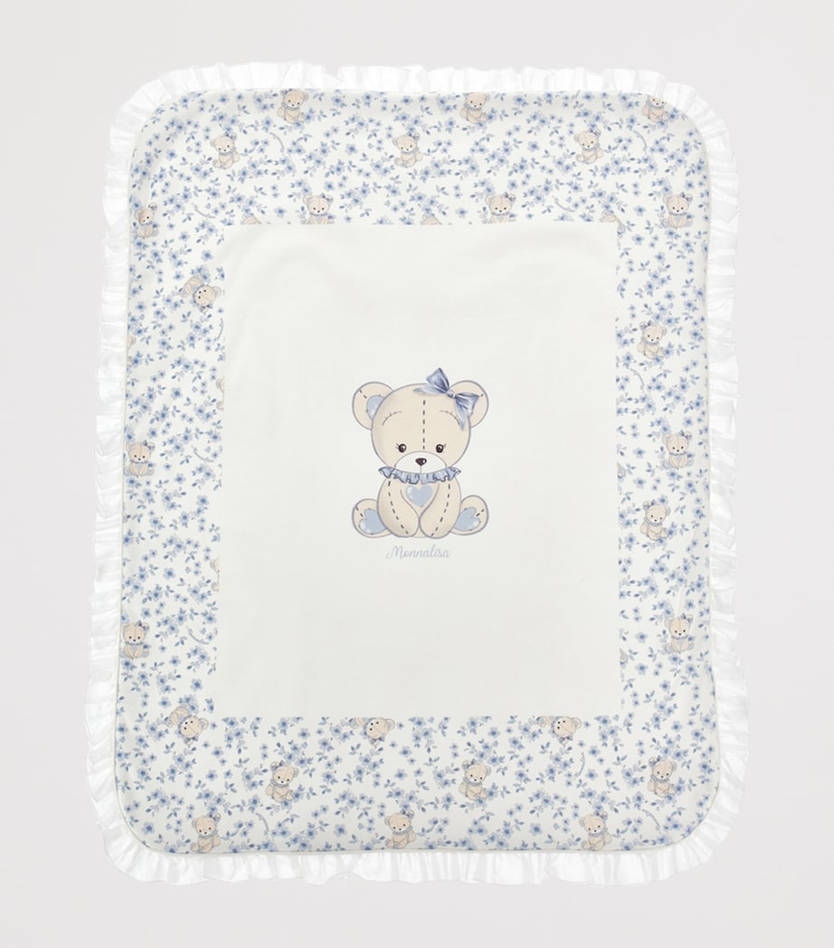 Cotton Floral and Teddy Bear Blanket PANNA+AVIO Image 2