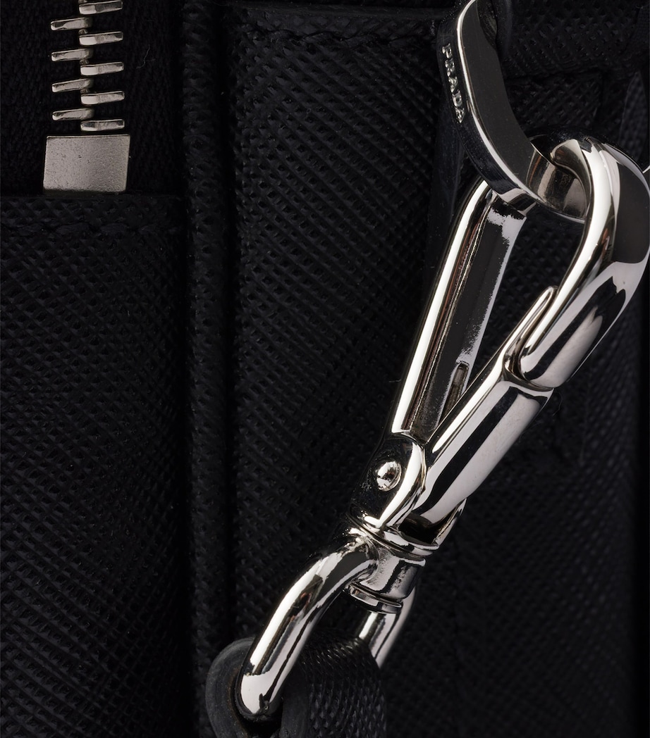 Prada Saffiano Leather Cross-Body Bag Black Image 4