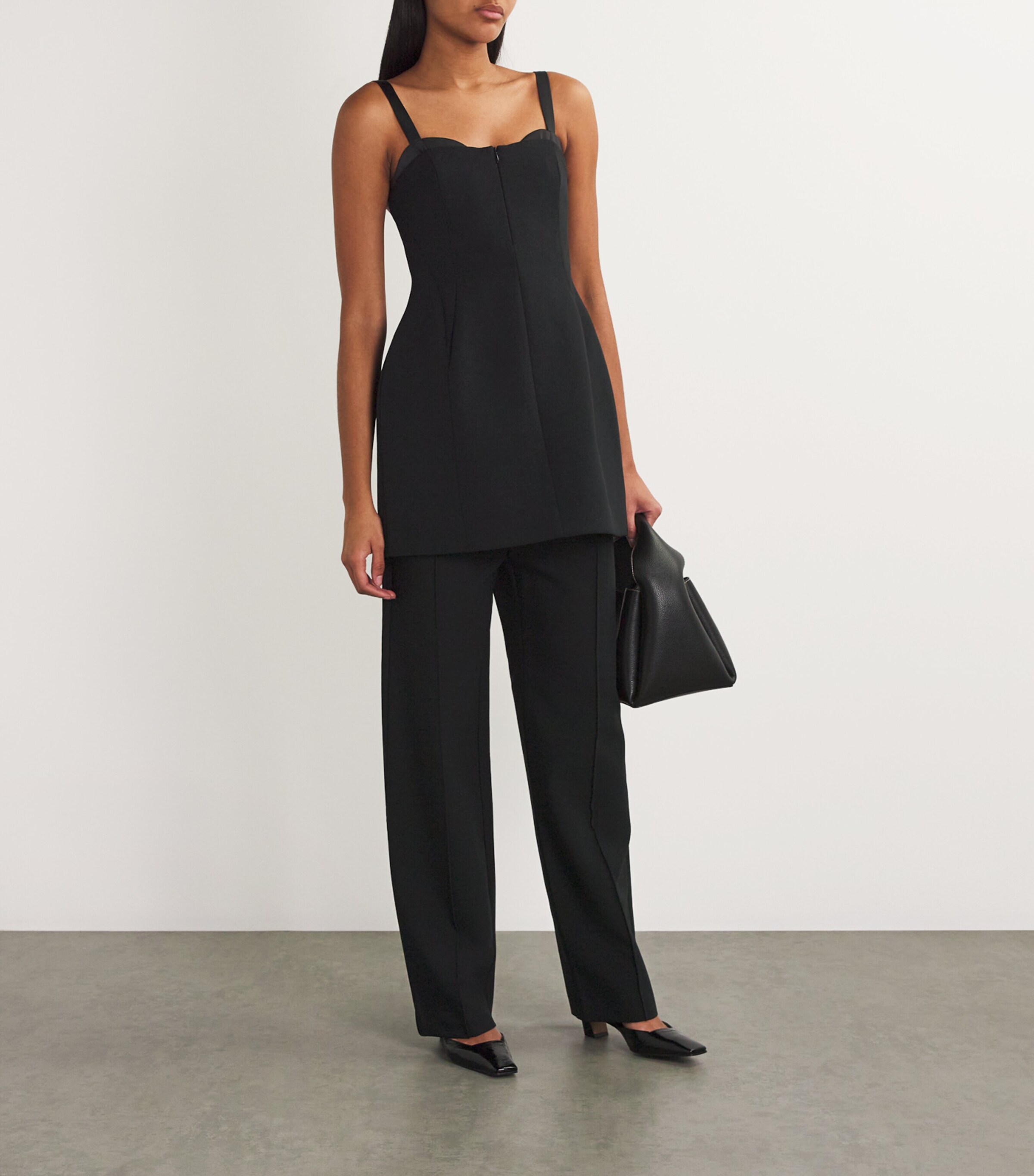 CAMILLA AND MARC Womens Satin Ama Mini Dress Dblkblack Image 6