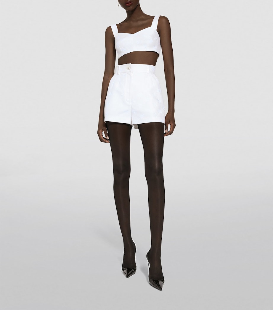 Logo Crop Top W0001-NATURAL WHITE Image 4