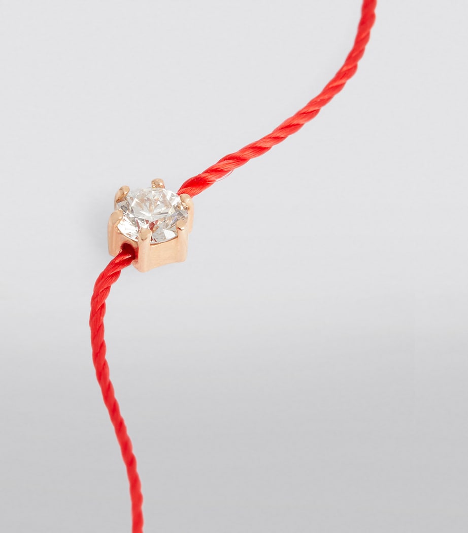 Rose Gold and Diamond Absolu Thread Bracelet RED Image 11