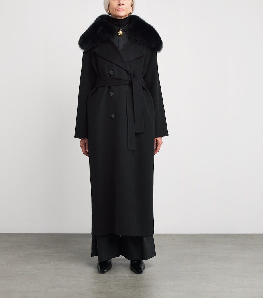 Fur-Trim Double-Breasted Coat C99 Image 3