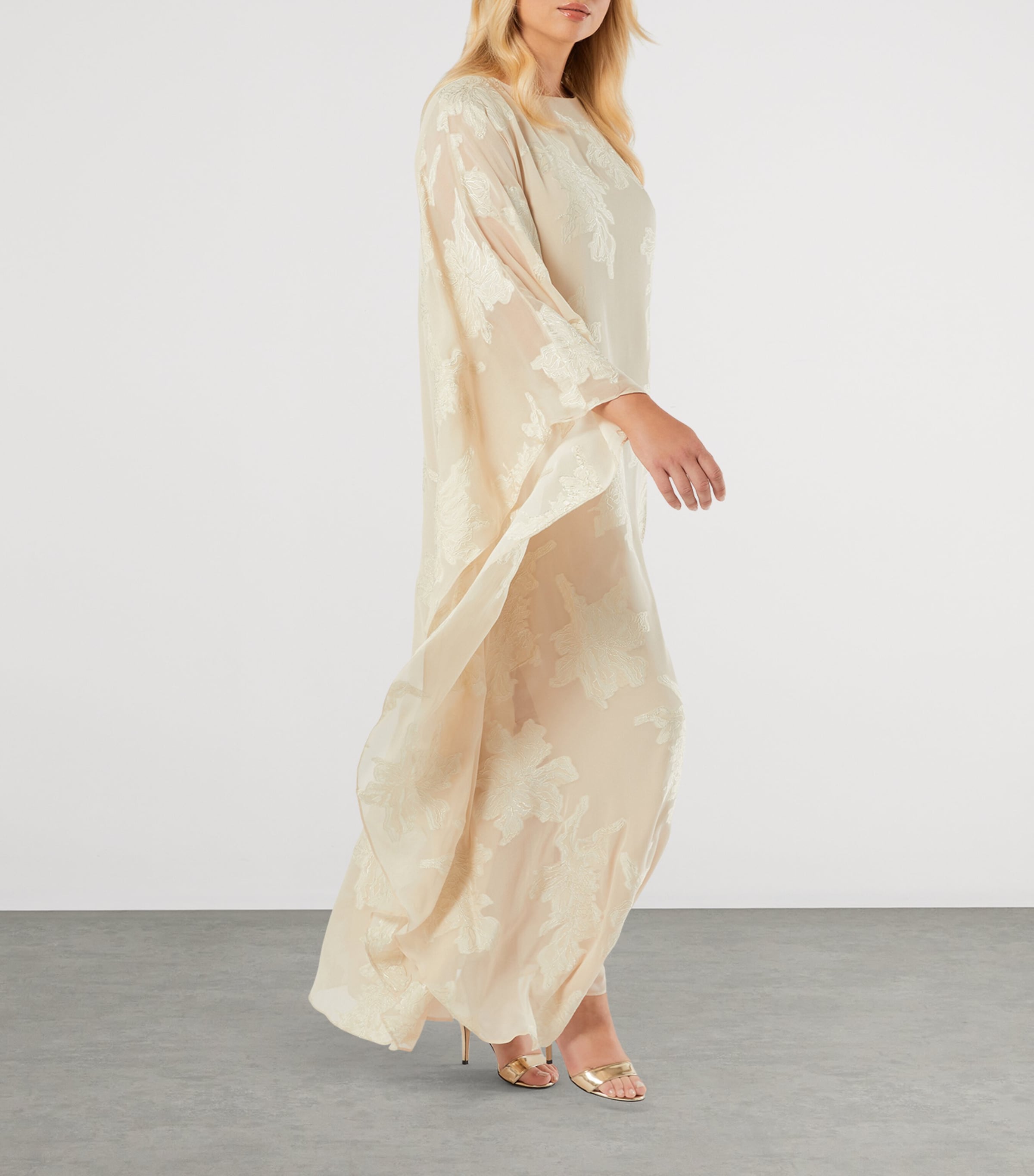 Silk-Blend Sughero Maxi Dress SAND Image 5