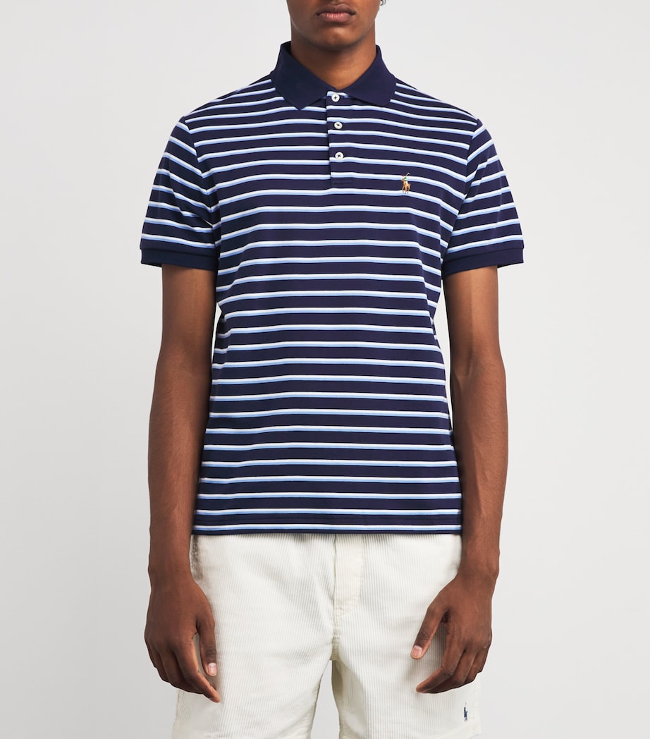 Pima Cotton Custom-Fit Striped Polo Shirt MULTI Image 3