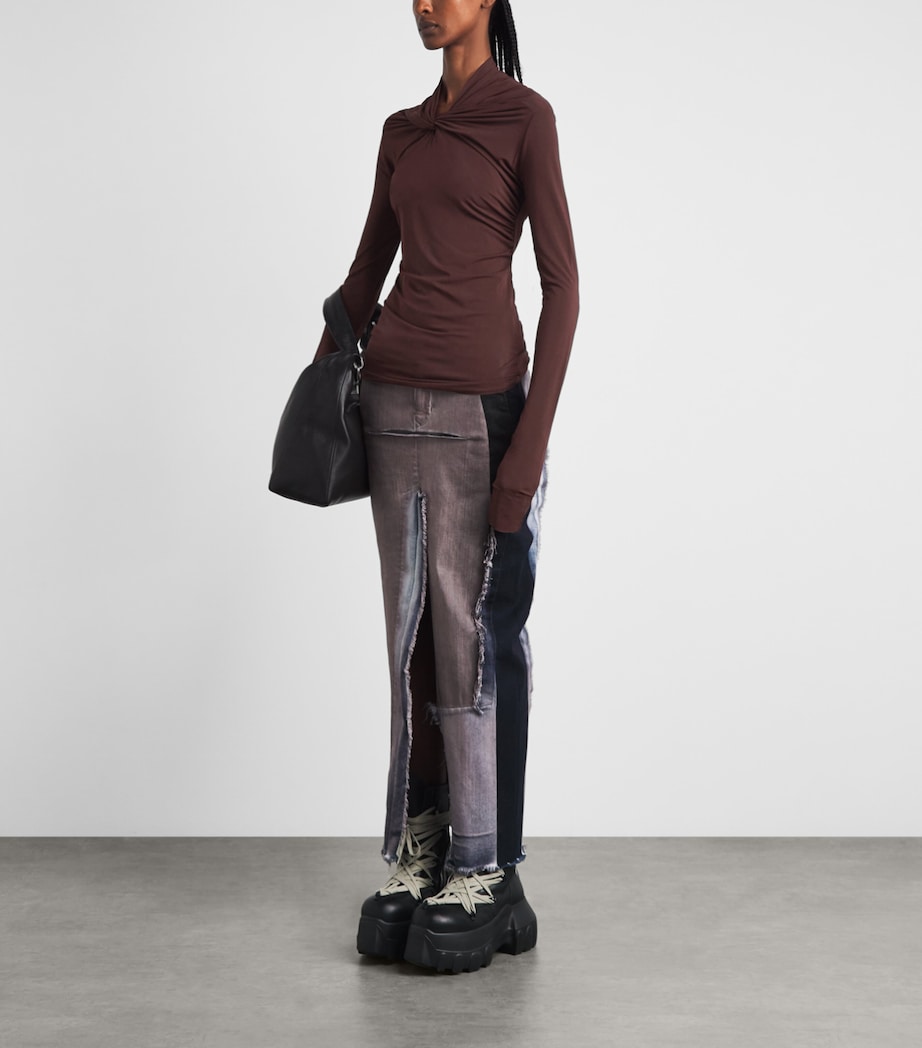 Rick Owens Womens Twisted Kail Top Wine Image 2