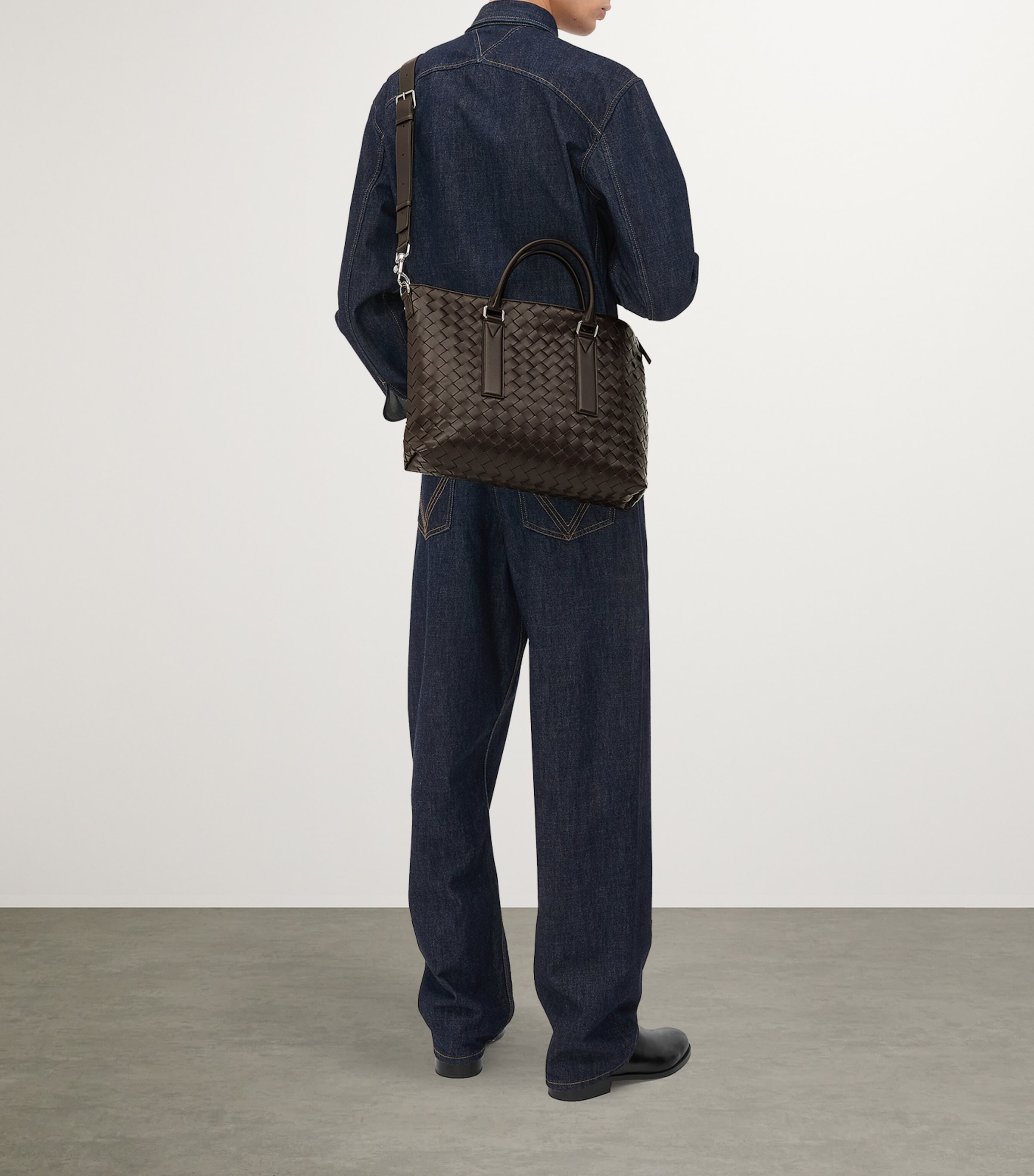 Leather Intrecciato Briefcase 2145 Image 3