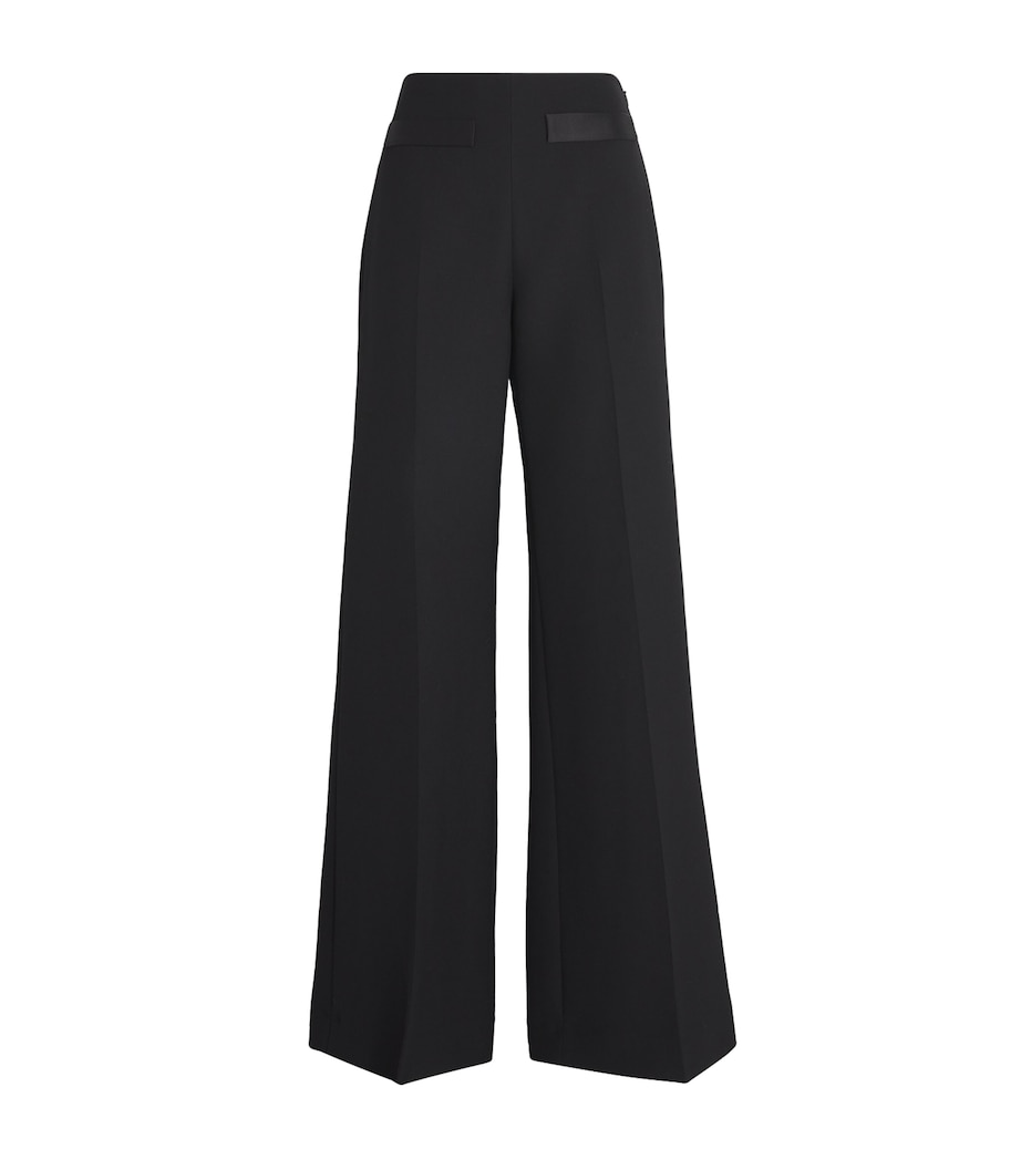 High-Rise Wide-Leg Trousers BLACK Image 1
