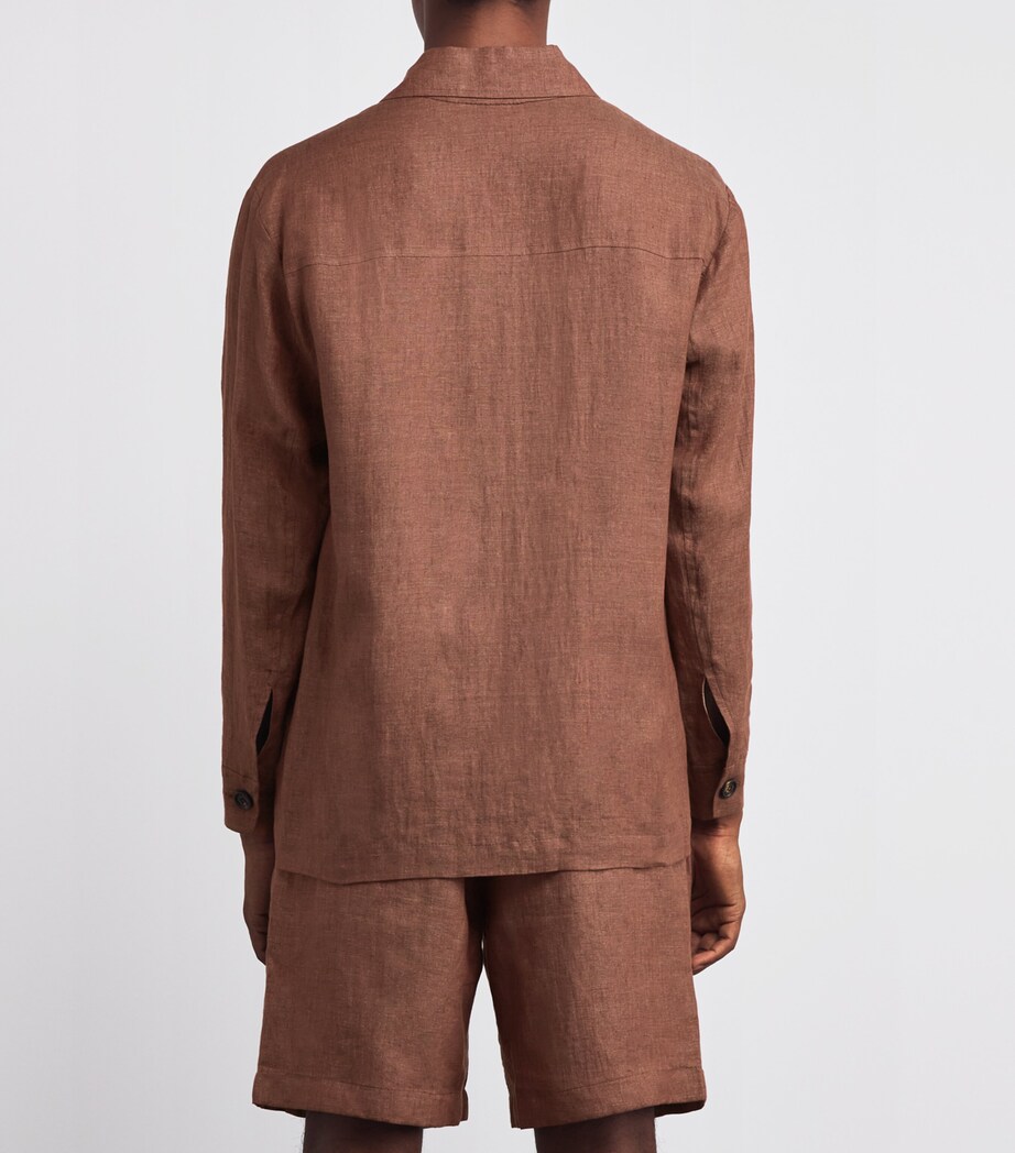x Harrods Linen Overshirt VICUNA Image 4