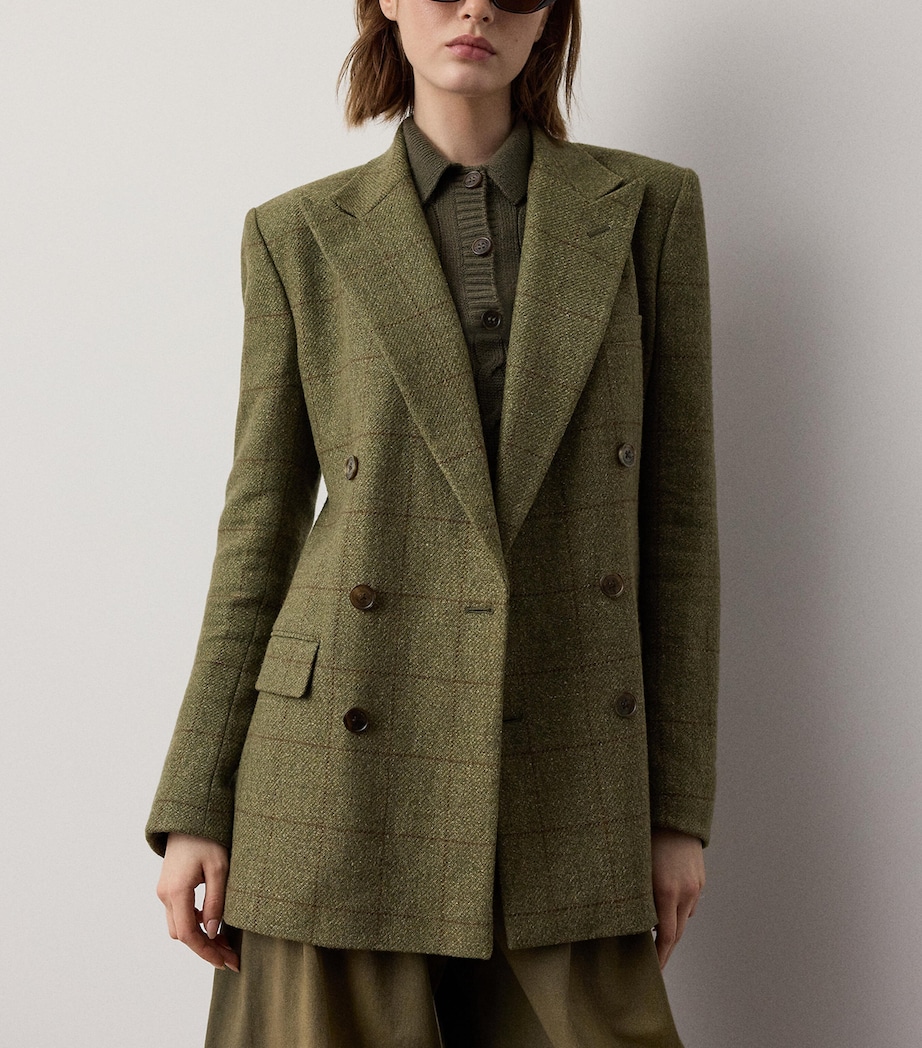 Ralph Lauren Collection Womens Tweed Ramona Blazer Cypress Multi Image 3