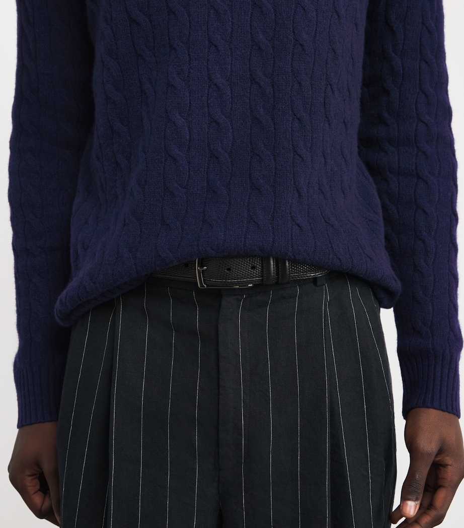Polo Ralph Lauren Mens Wool-Cashmere Rollneck Sweater Blue Image 6