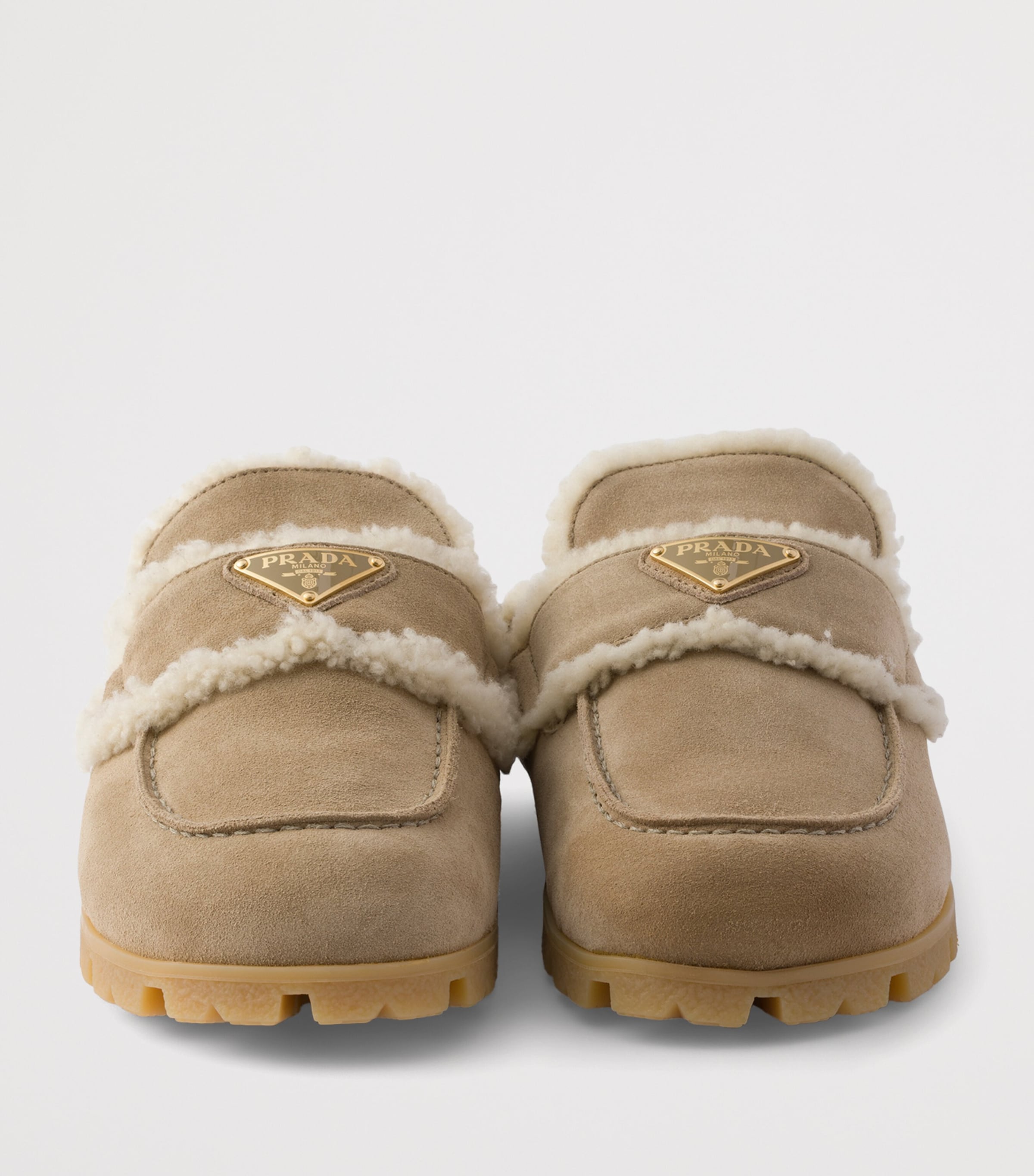 Suede Shearling-Lined Mules F0F24 Image 5
