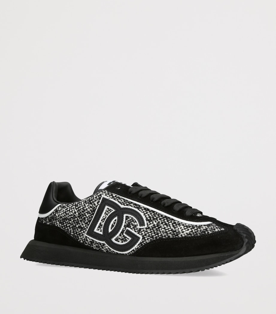Suede DG Cushion Sneakers BLK/GREY Image 3