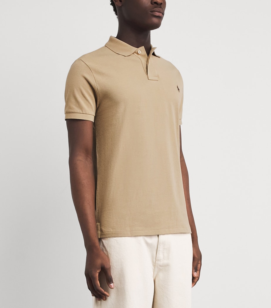 Polo Ralph Lauren Mens Cotton Mesh Custom-Fit Polo Shirt Vintage Image 4
