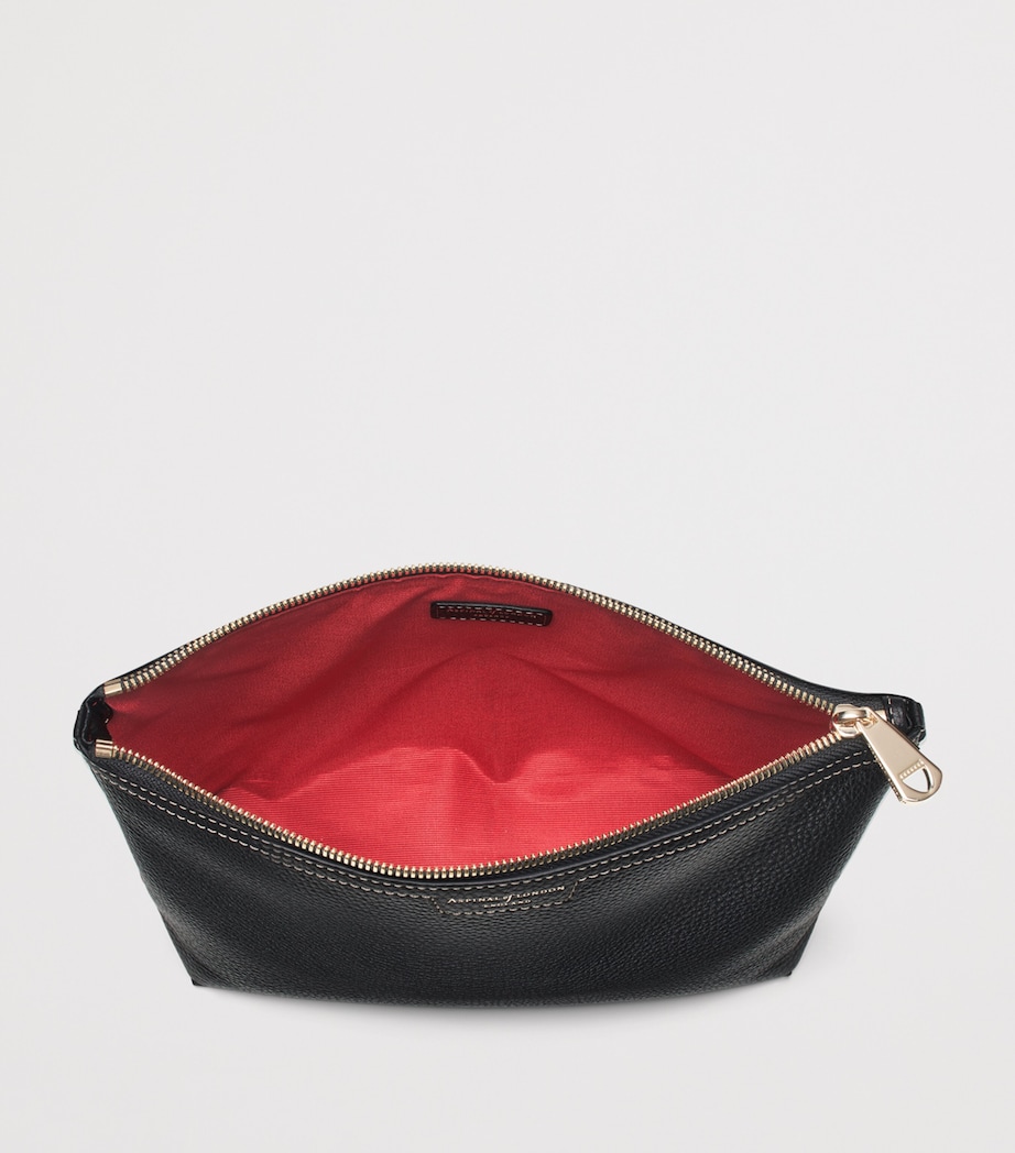 Aspinal Of London Leather Hudson Toiletry Bag Black Image 4