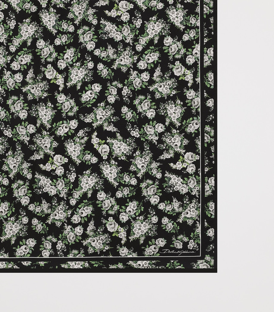Dolce&Gabbana Silk Floral Square Scarf Bouq Image 2