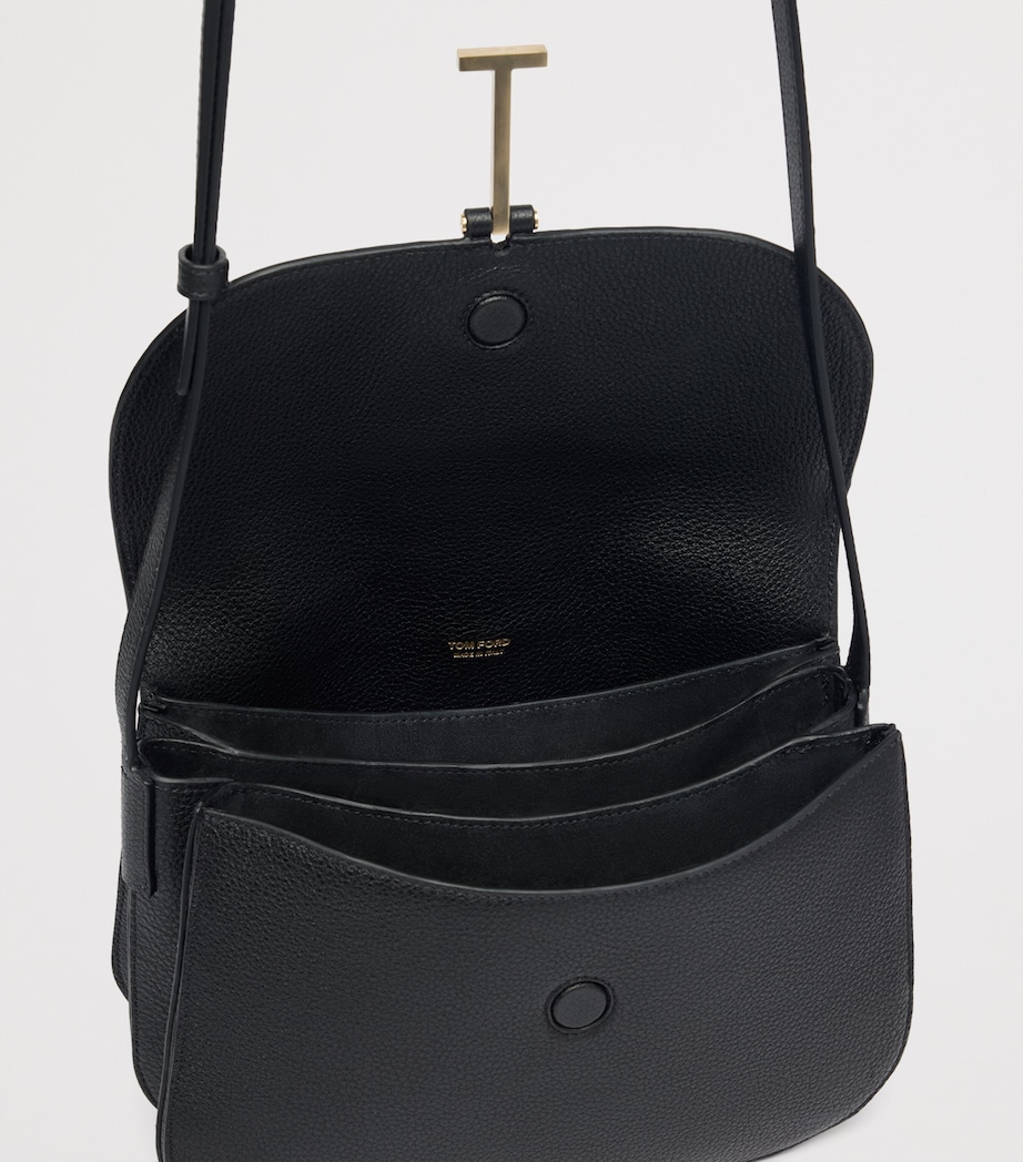 TOM FORD Large Leather Cross-Body Bag Naa Image 4