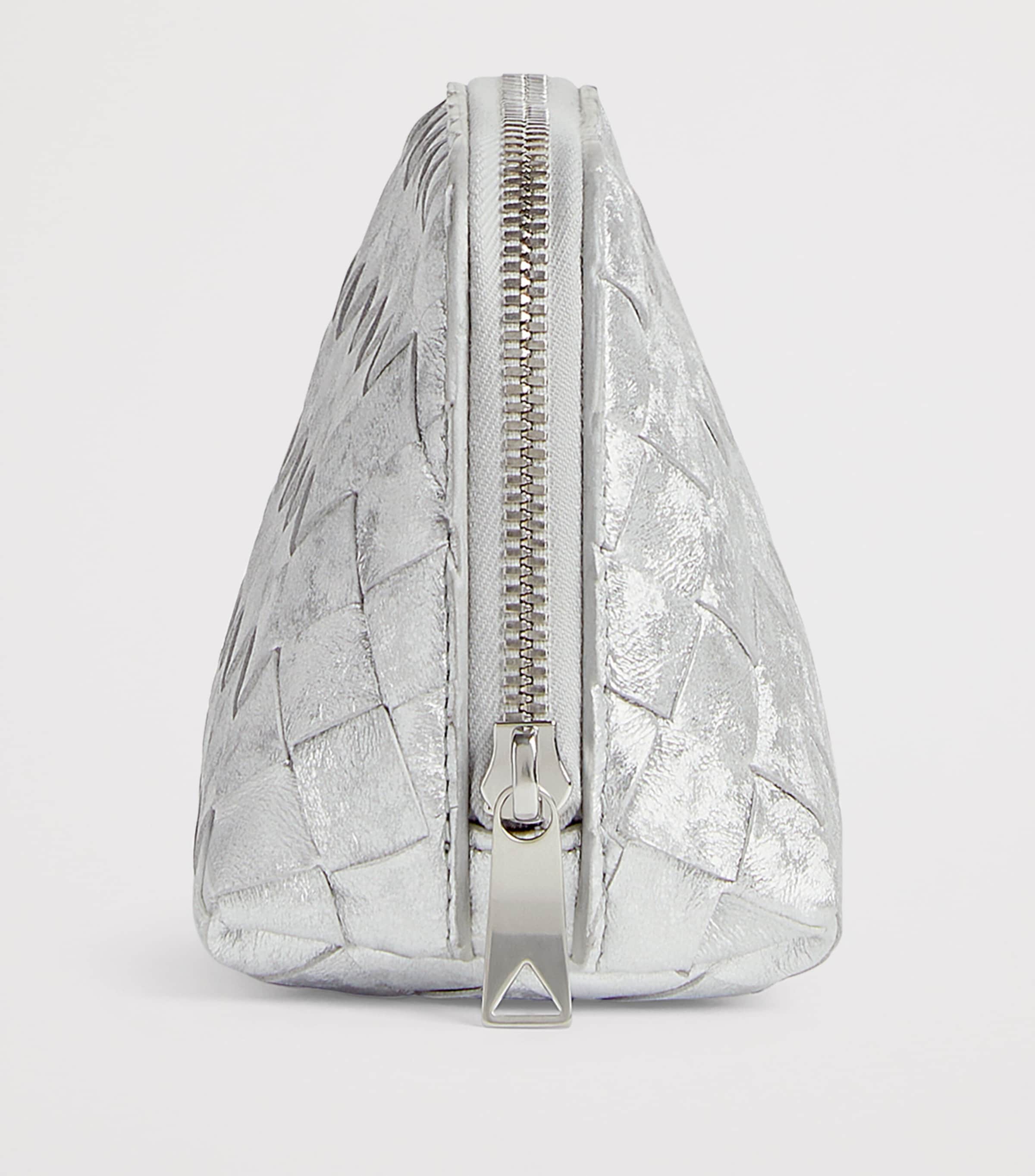Bottega Veneta Small Leather Intrecciato Half-Moon Pouch Image 3