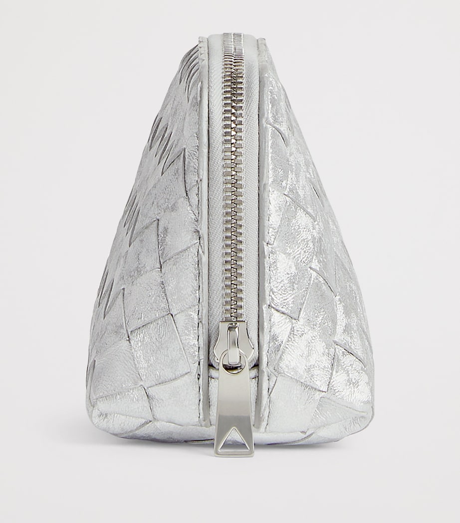 Bottega Veneta Small Leather Intrecciato Half-Moon Pouch Image 3