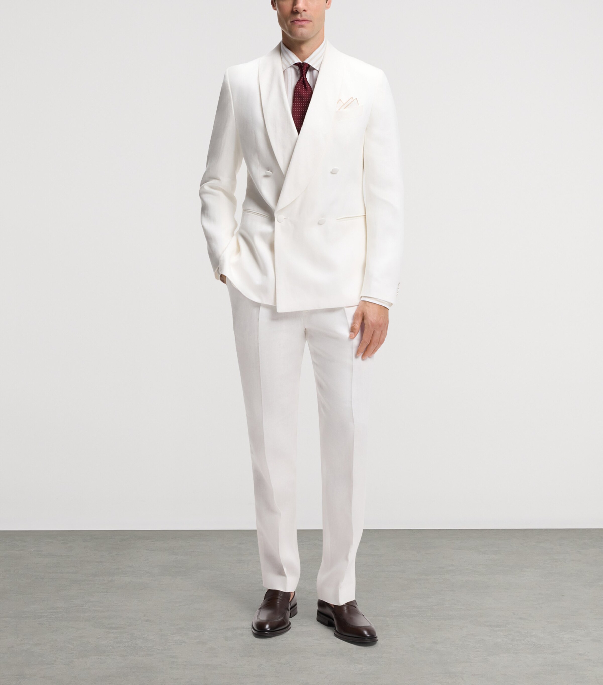 BOSS Mens Linen Stripe Shirt Image 4