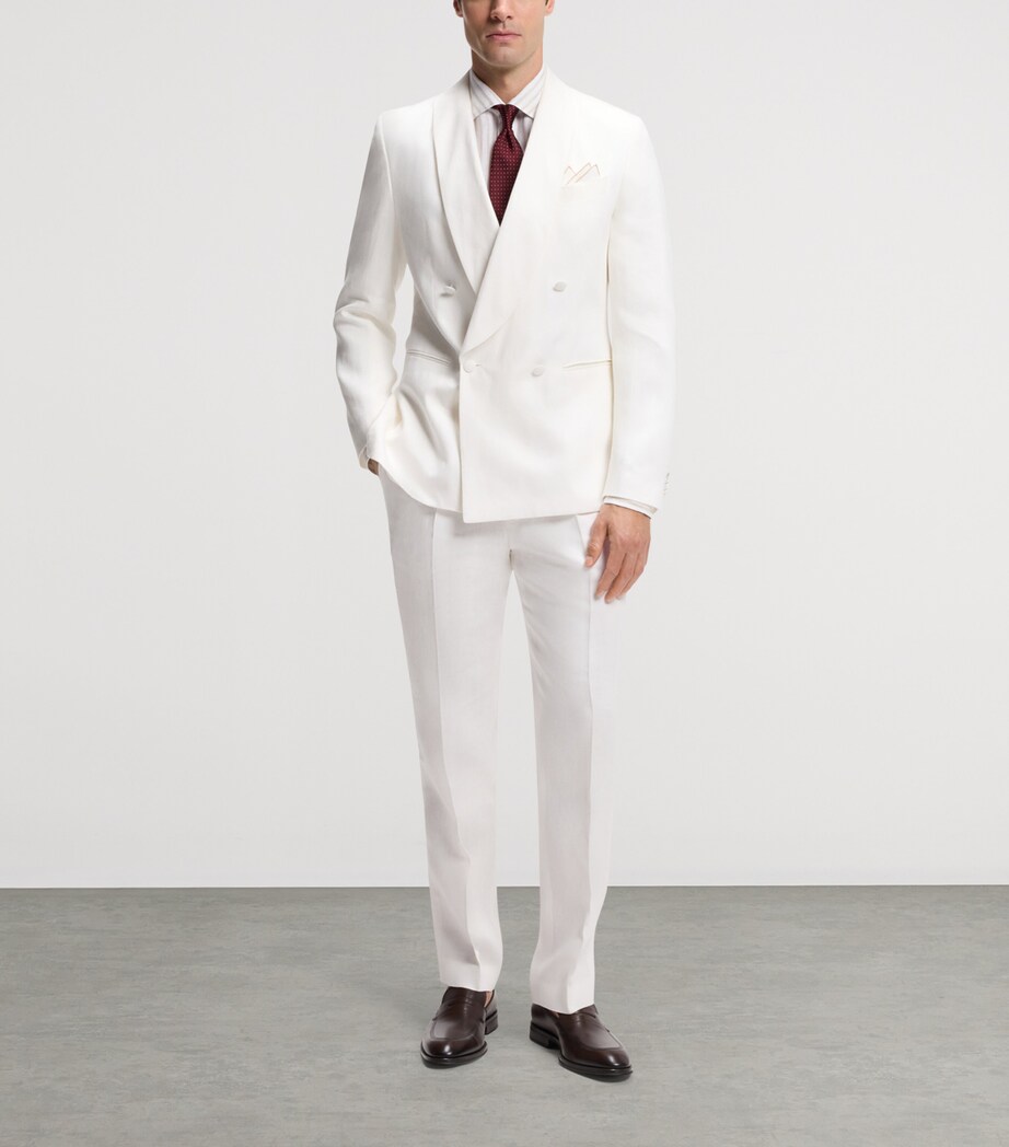 BOSS Mens Linen Stripe Shirt Image 4