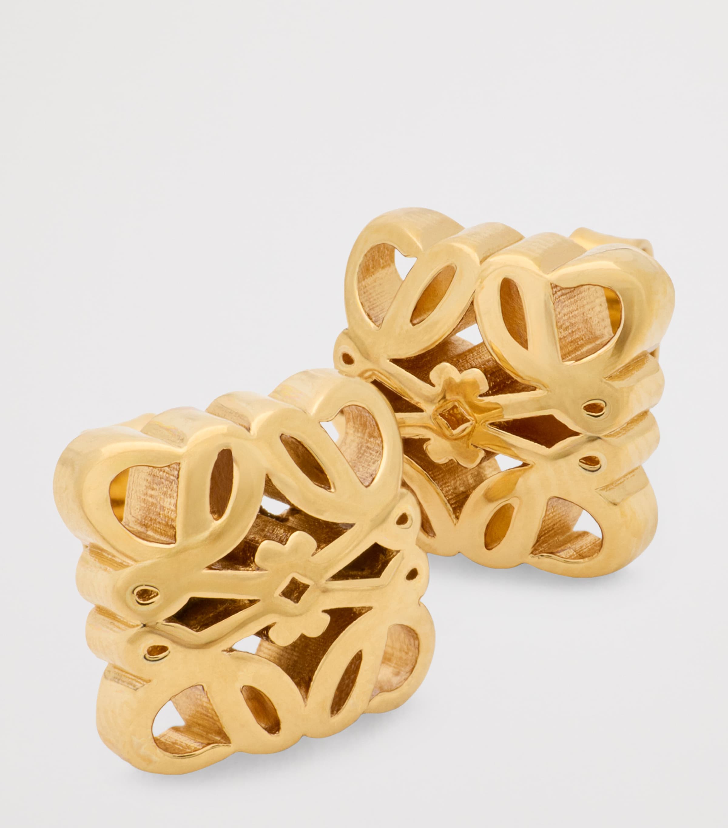 Anagram Bombé Stud Earrings GOLD Image 2