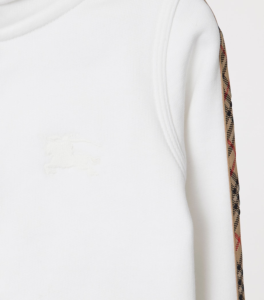 Cotton Check Hoodie (3-12 Years) WHITE Image 3