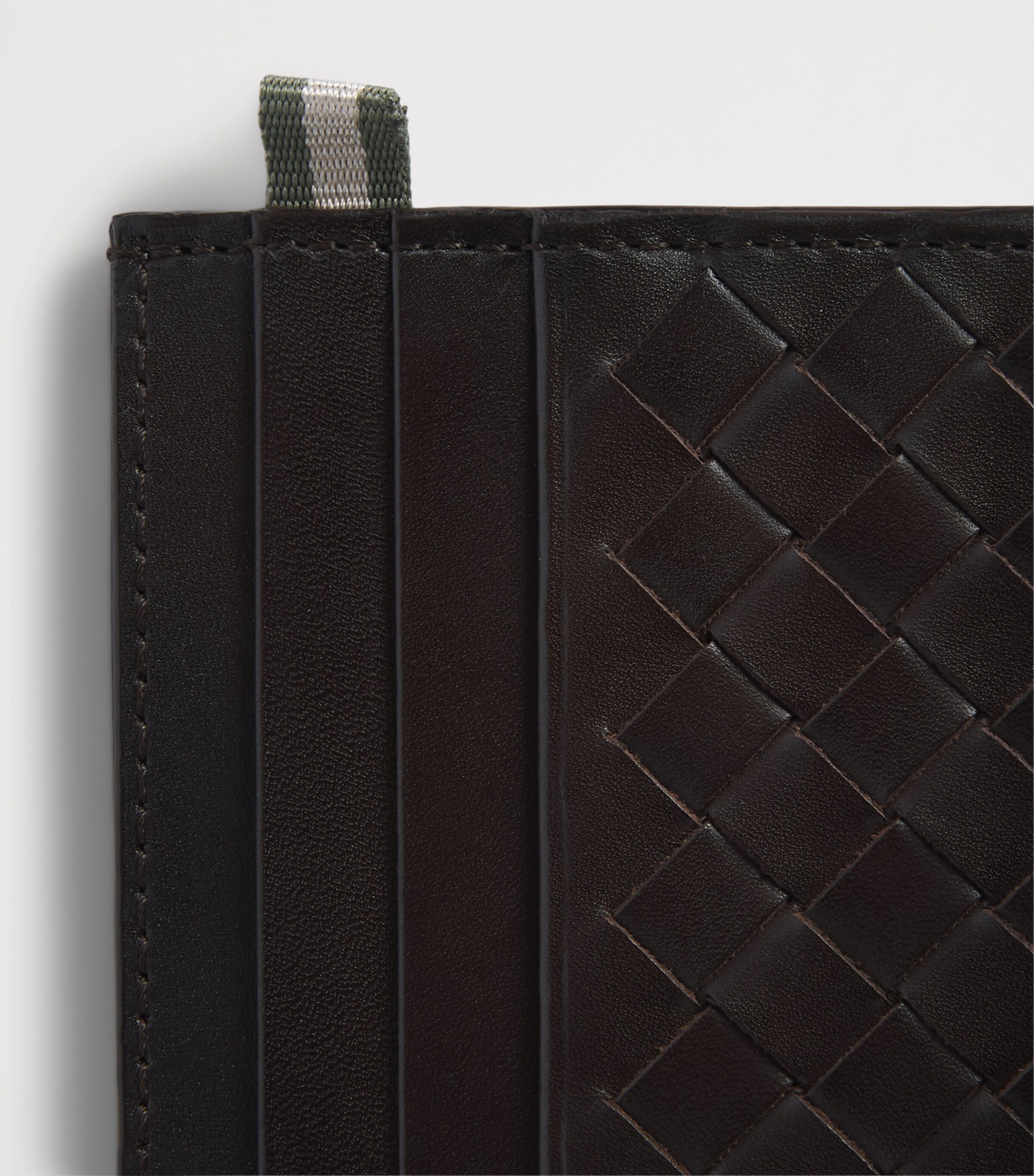 Officine Creative Leather Woven Boudin Card Holder Moro Image 3