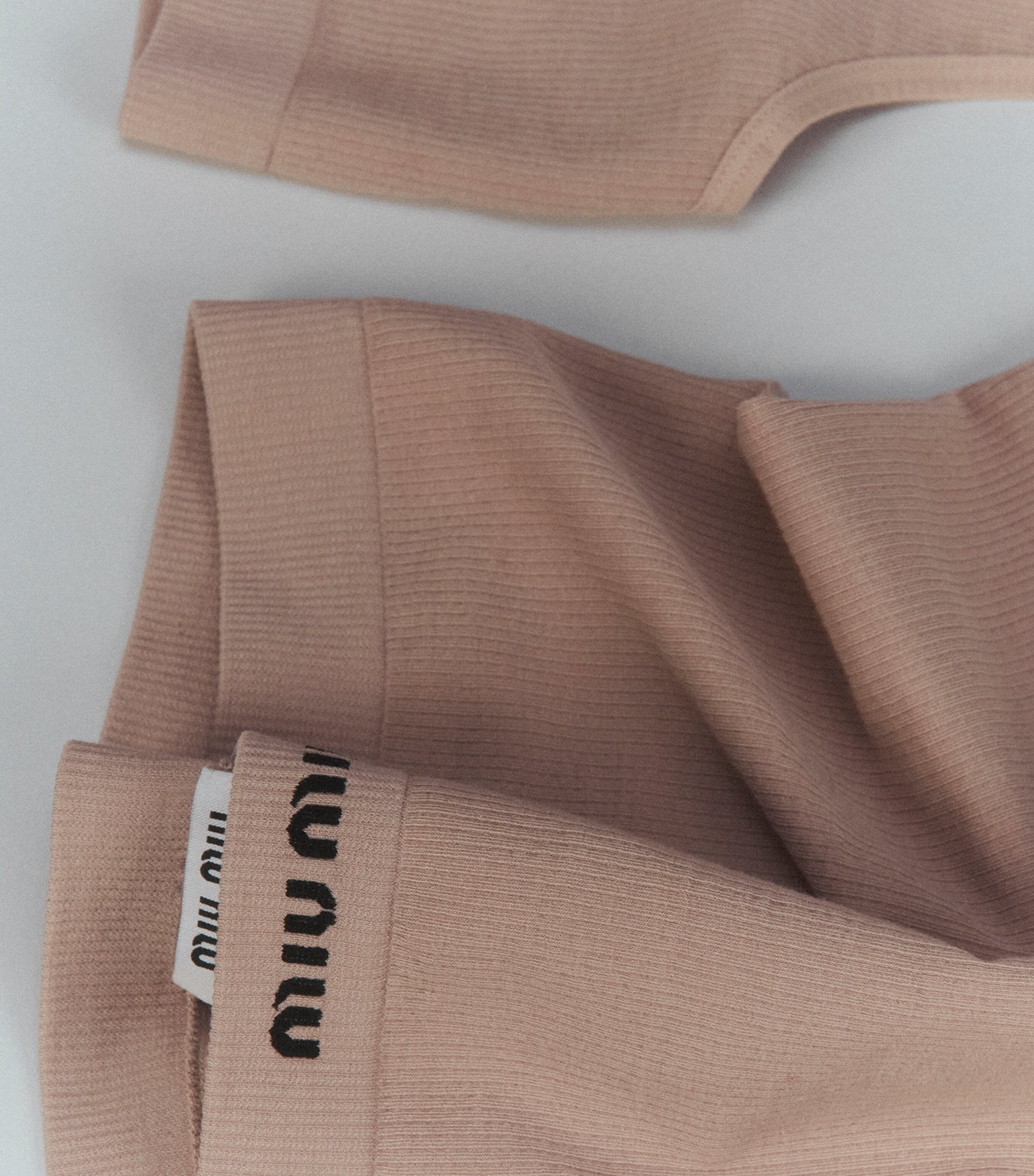 Miu Miu Womens Ribbed Seamless Boxer Shorts Image 5